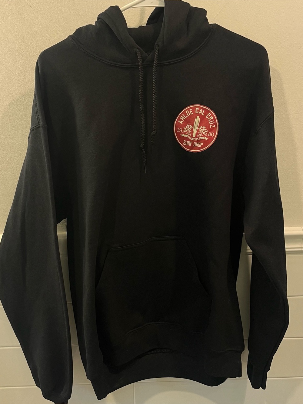 Gildan Ahloe Cal Cruz Surf Shop Black Hoodie